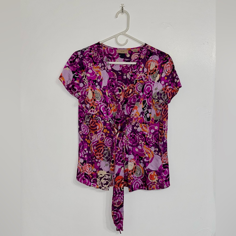 Y2K Printed Blouse